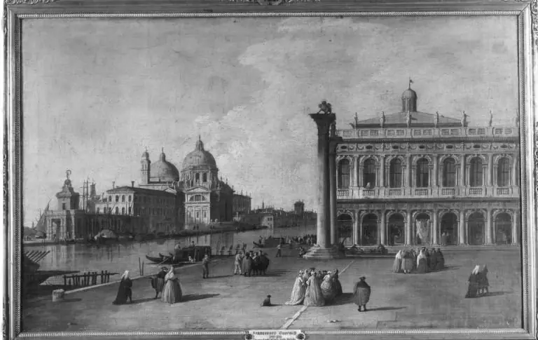 Piazetta mit Blick auf Santa Maria della Salute (Nachahmer), by Francesco Guardi