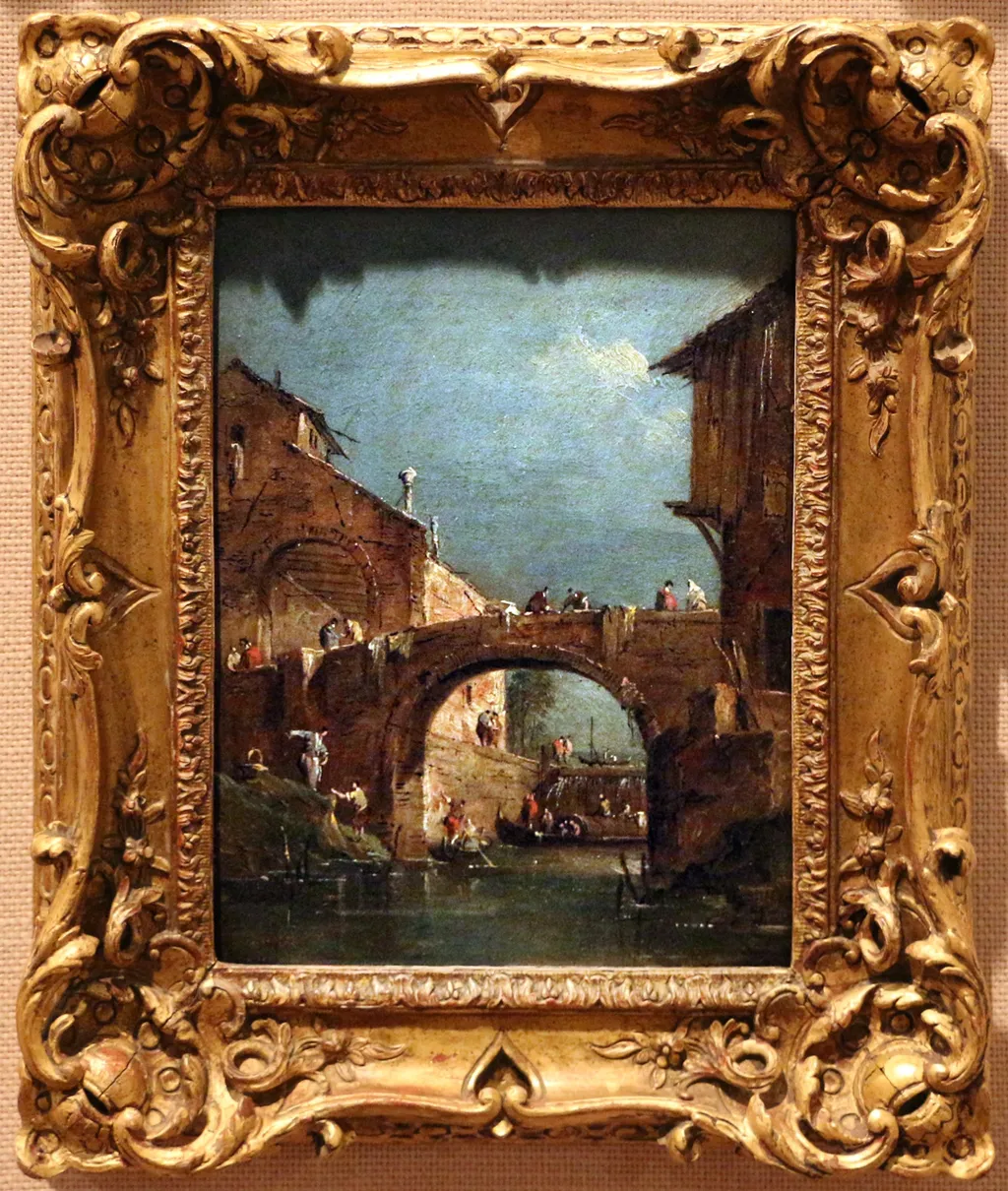 Ponte sobre o Brenta perto da eclusa Dolo, by Francesco Guardi, unspecified, 1770