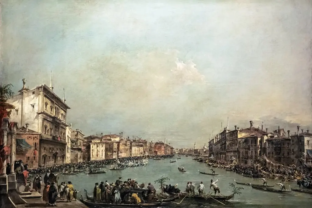 Regatta on the Grand Canal, by Francesco Guardi