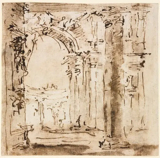 Sketch of the Labyrinth of the Villa Pisani, by Francesco Guardi