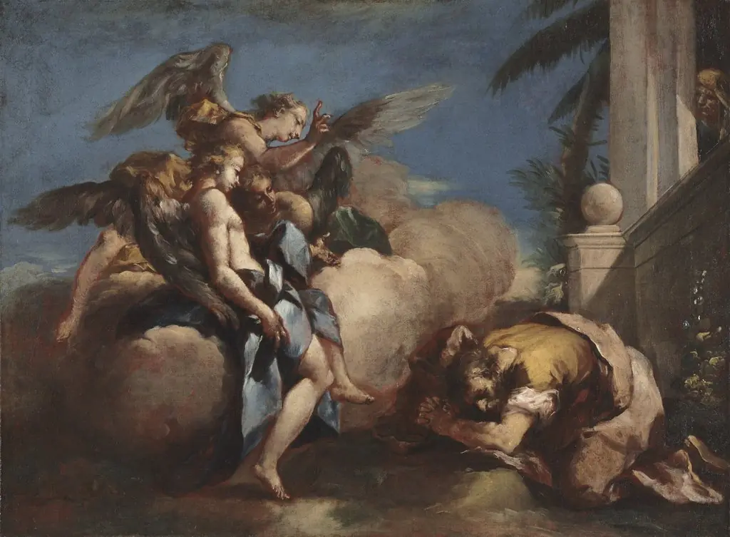 The Angels Appearing to Abraham, by Francesco Guardi