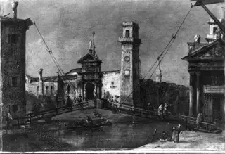 The Arsenal, Venice, by Francesco Guardi, 1750