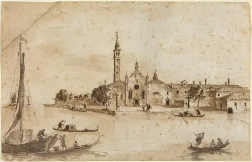 The Island of Madonna della Grazia, by Francesco Guardi
