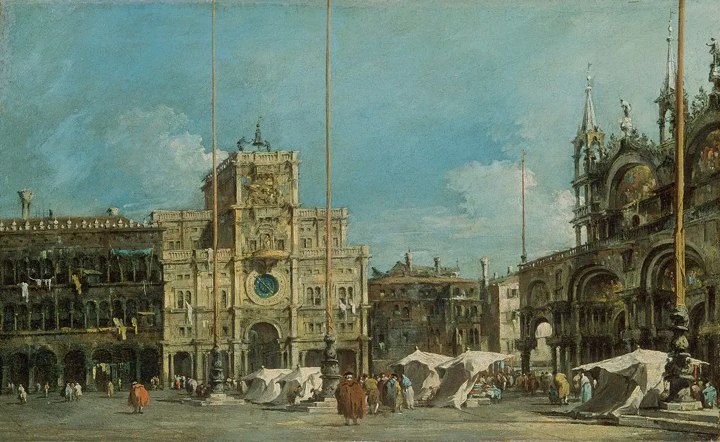 The Torre dell’Orologio in Piazza San Marco, by Francesco Guardi