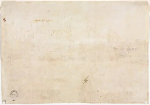 Three Sketches of Arches (verso), by Francesco Guardi