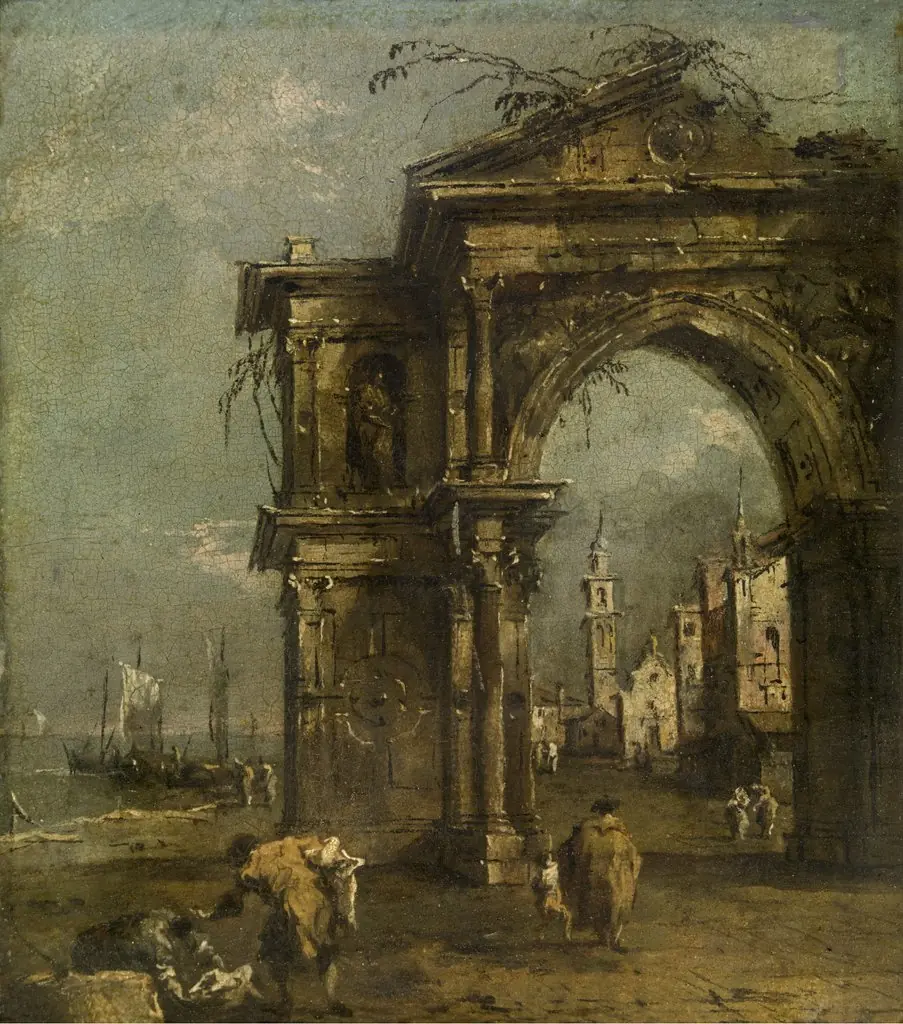 Triumphal Arch in Venice, by Francesco Guardi