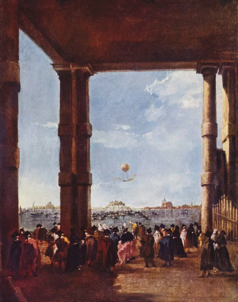 Venice Hot-Air Balloon Rising, by Francesco Guardi
