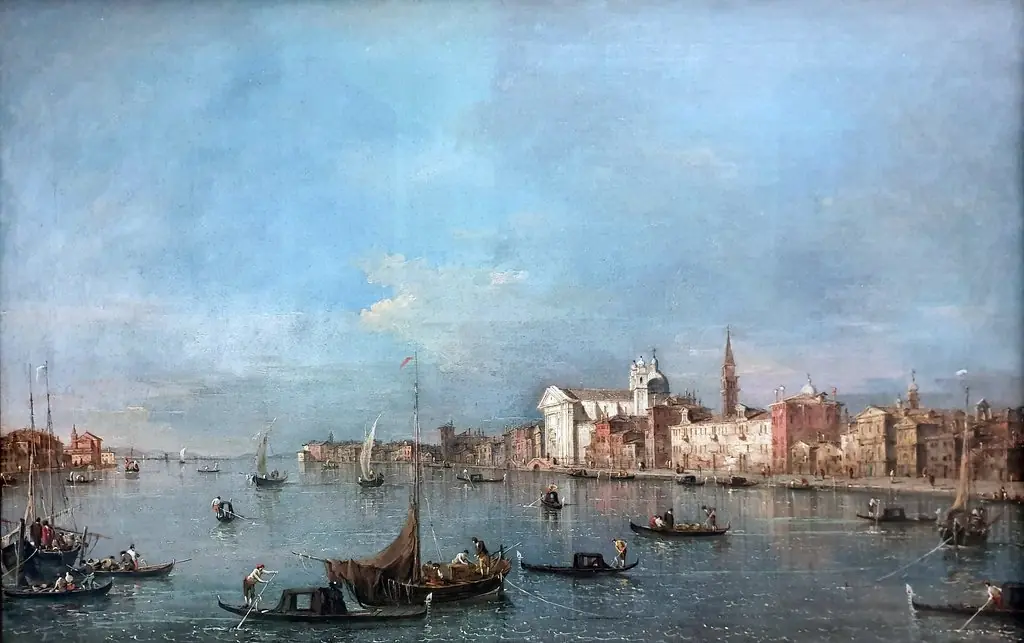 View over the Giudecca Canal to the northwest with the Zattere, by Francesco Guardi