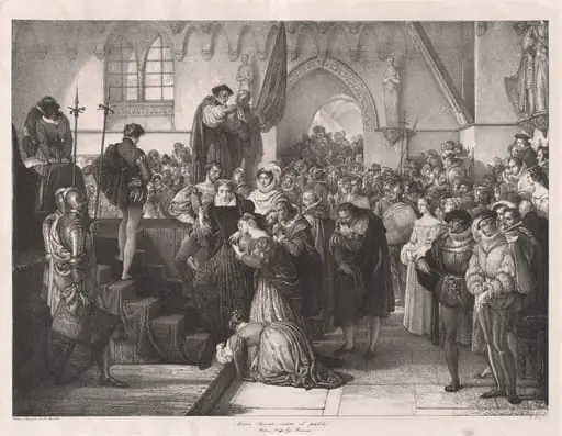 Maria Stuard condotta al patibolo (Mary Stuart Being Led to the Scaffold), by Francesco Hayez