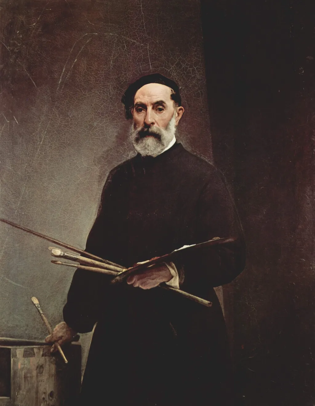 Self-portrait at the age of 69, by Francesco Hayez, oil, 1862