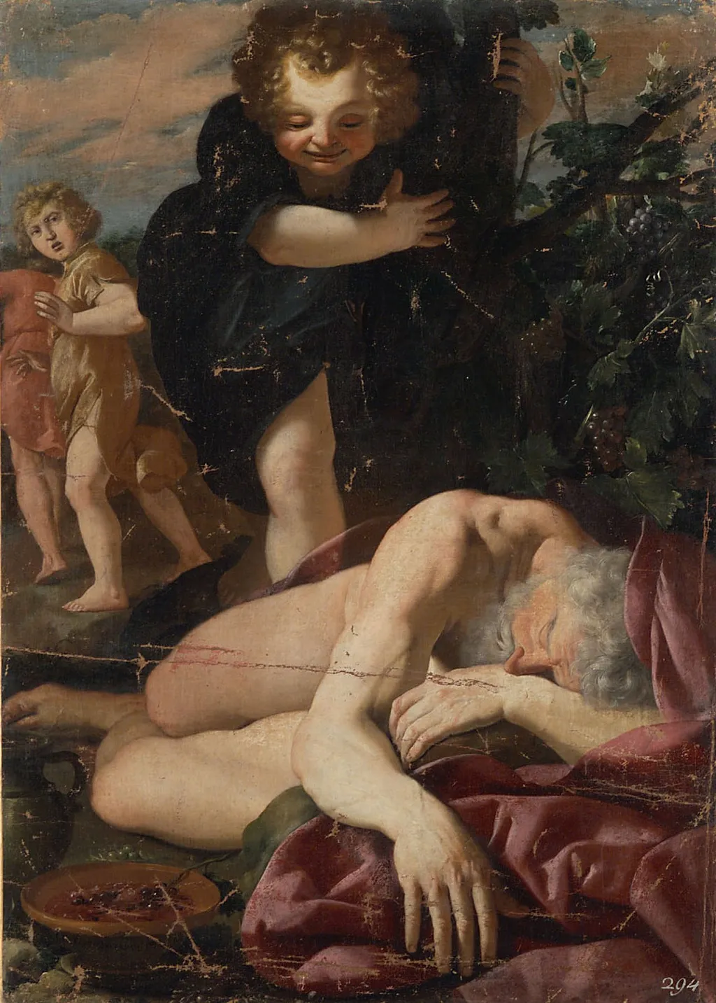 Noah's drunkenness, by Francesco Incarnatini, unspecified, 1642