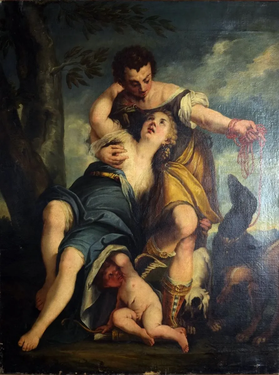 Venus și Adonis, by Francesco Landonio, unspecified