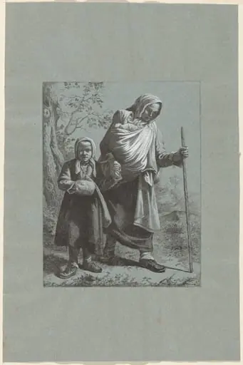 Peasant Woman with Two Children, by Francesco Londonio