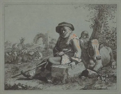 Seated Old Man, by Francesco Londonio