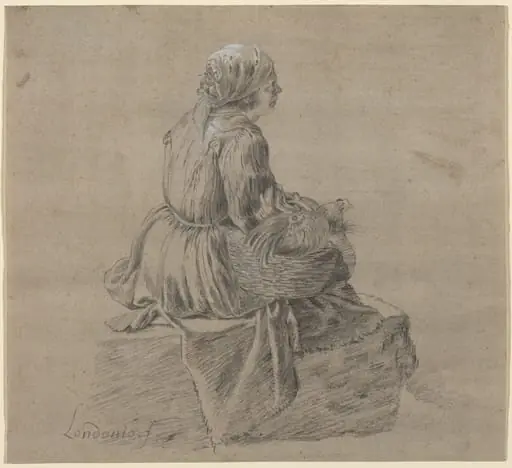 Seated Peasant Woman, by Francesco Londonio