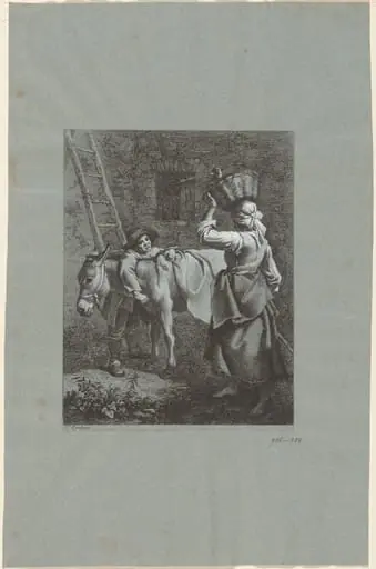 Shepherd Boy Speaking to a Farm Girl, by Francesco Londonio