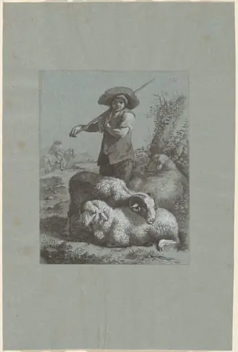 Shepherd Boy with Sheep, by Francesco Londonio