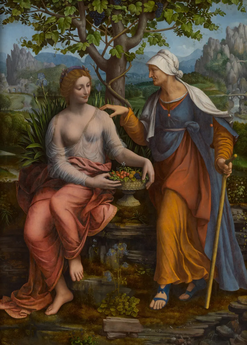 Vertumnus and Pomona, by Francesco Melzi, oil, 1520