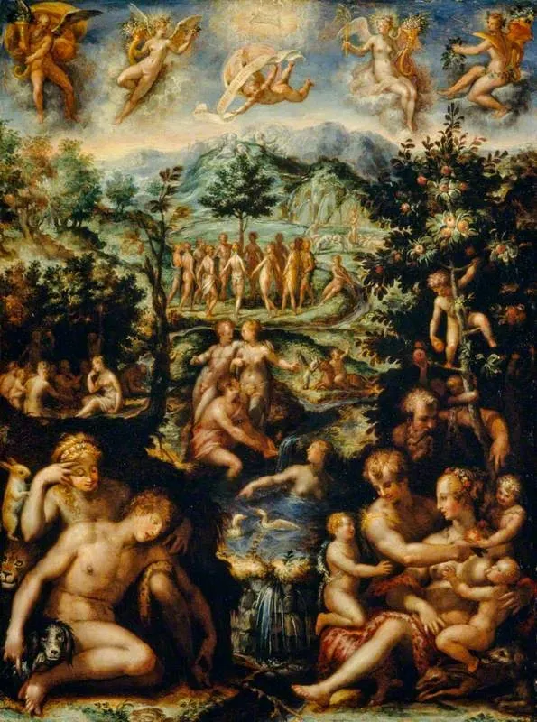 The Golden Age, by Francesco Morandini, oil, 1566