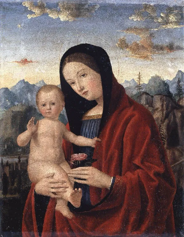 Madonna con Bambino, by Francesco Morone, unspecified, 1509