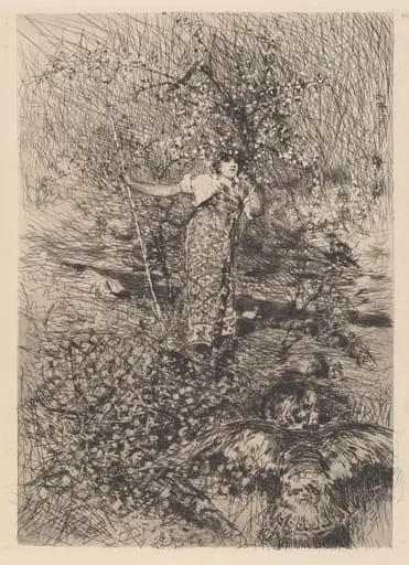 Keeper of the Turkeys [Gardeuse de dindons], by Francesco Paolo Michetti
