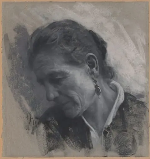 Luisa Carmignani, the Artist's Mother-in-Law, by Francesco Paolo Michetti
