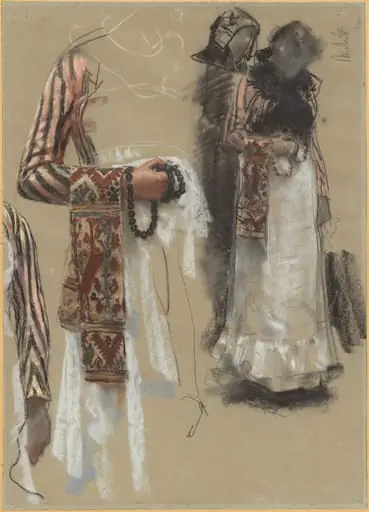 Southern Italian Woman Dressed for Church, by Francesco Paolo Michetti