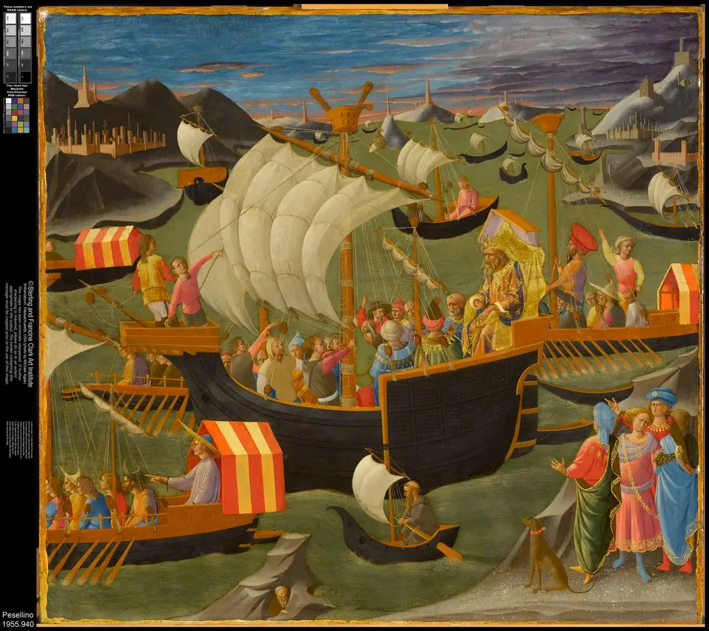King Melchior Sailing to the Holy Land, by Francesco Pesellino