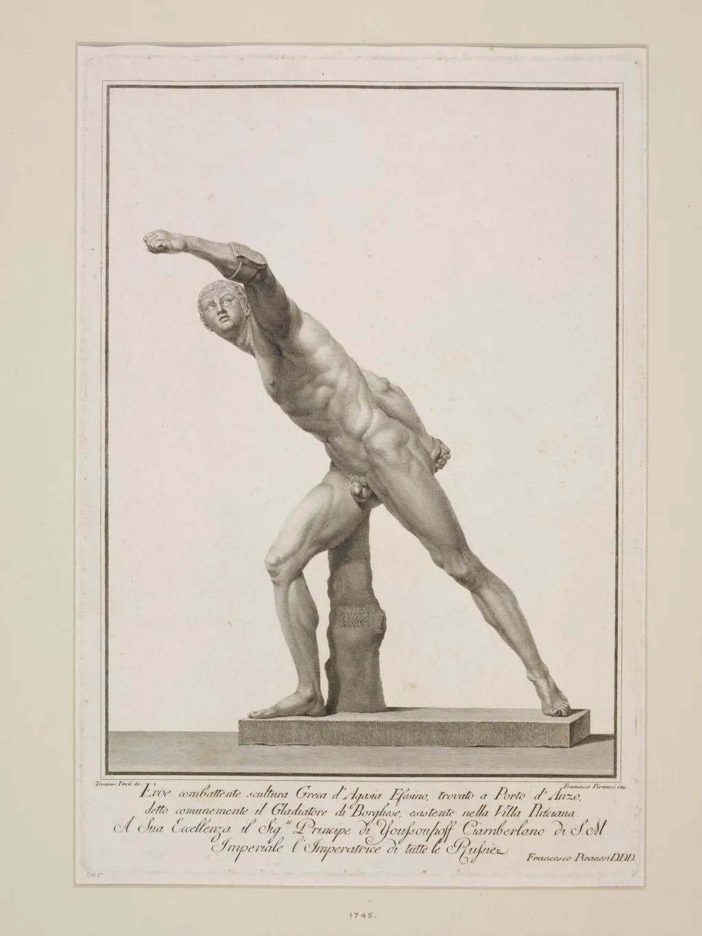 Eroe Combattente, by Francesco Piranesi, 1850