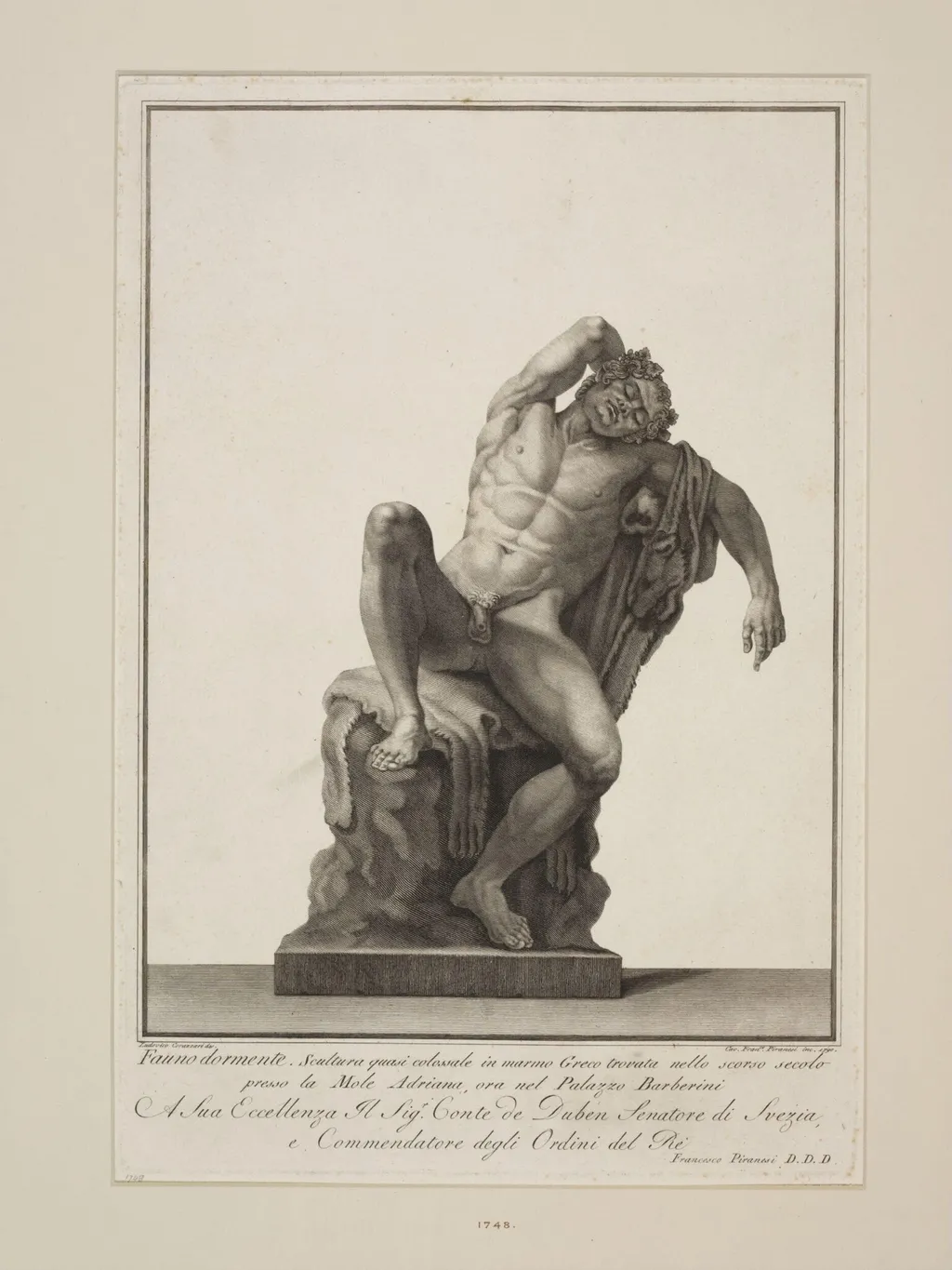 Fauno Dormente, by Francesco Piranesi, 1850