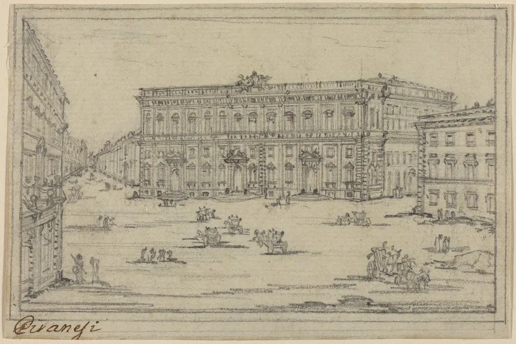 Palazzo della Consultà, by Francesco Piranesi, graphite, 1784