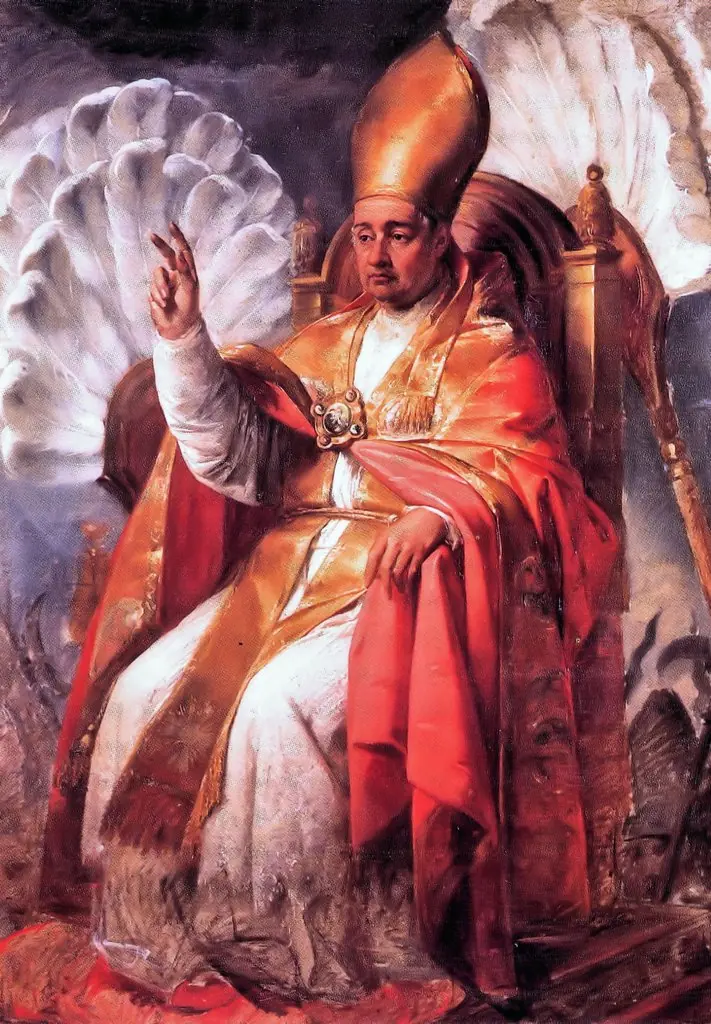 Portrait of Gregory XVI carried on the sedia gestatoria, by Francesco Podesti