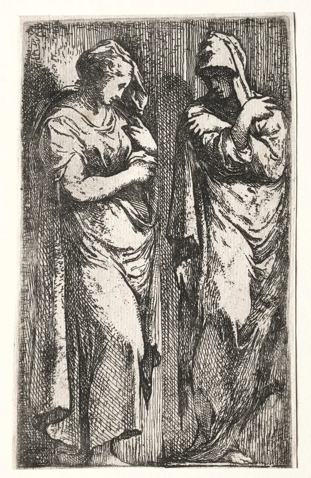 Two Roman Women, by Francesco Primaticcio, 1555