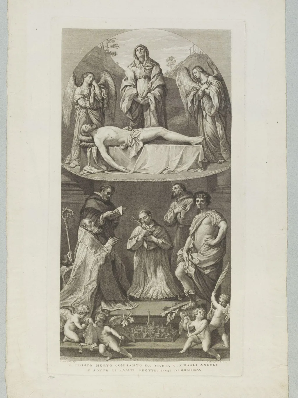 The Virgin Mary with the dead Christ, by Francesco Rosaspina
