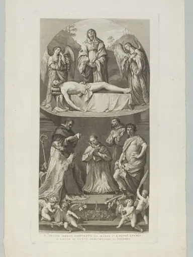 The Virgin Mary with the dead Christ, by Francesco Rosaspina