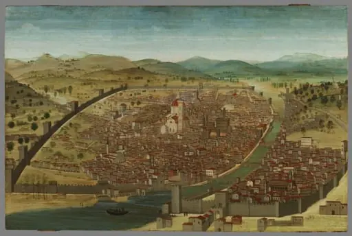 View of Florence from the South West, by Francesco Rosselli