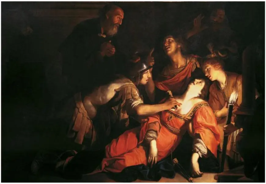 The death of Lucretia, by Francesco Rustici