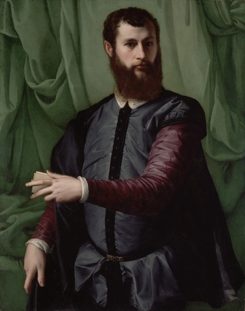 Portrait of a Man, by Francesco Salviati, oil, 1558