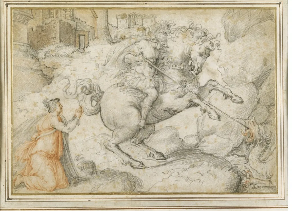 St. George and the Dragon, by Francesco Salviati, 1534
