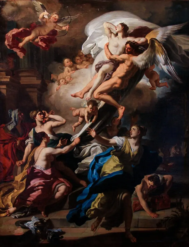Boreas Abducting Oreithyia, Daughter of Erechteus, by Francesco Solimena