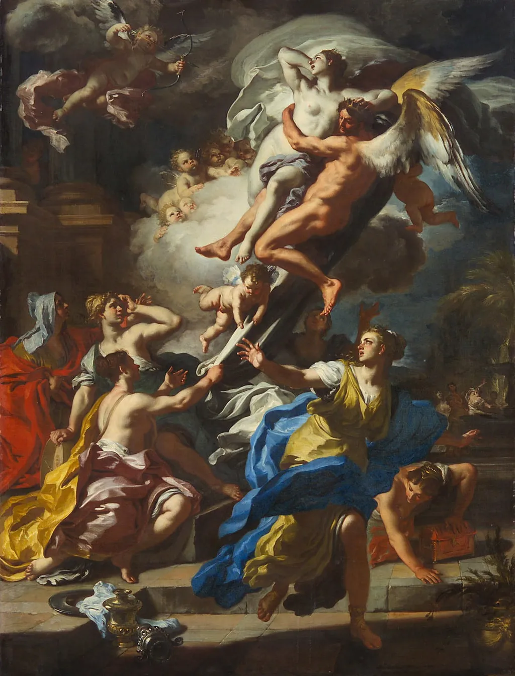 Boreas is robbing Orethyia, by Francesco Solimena, unspecified, 1707