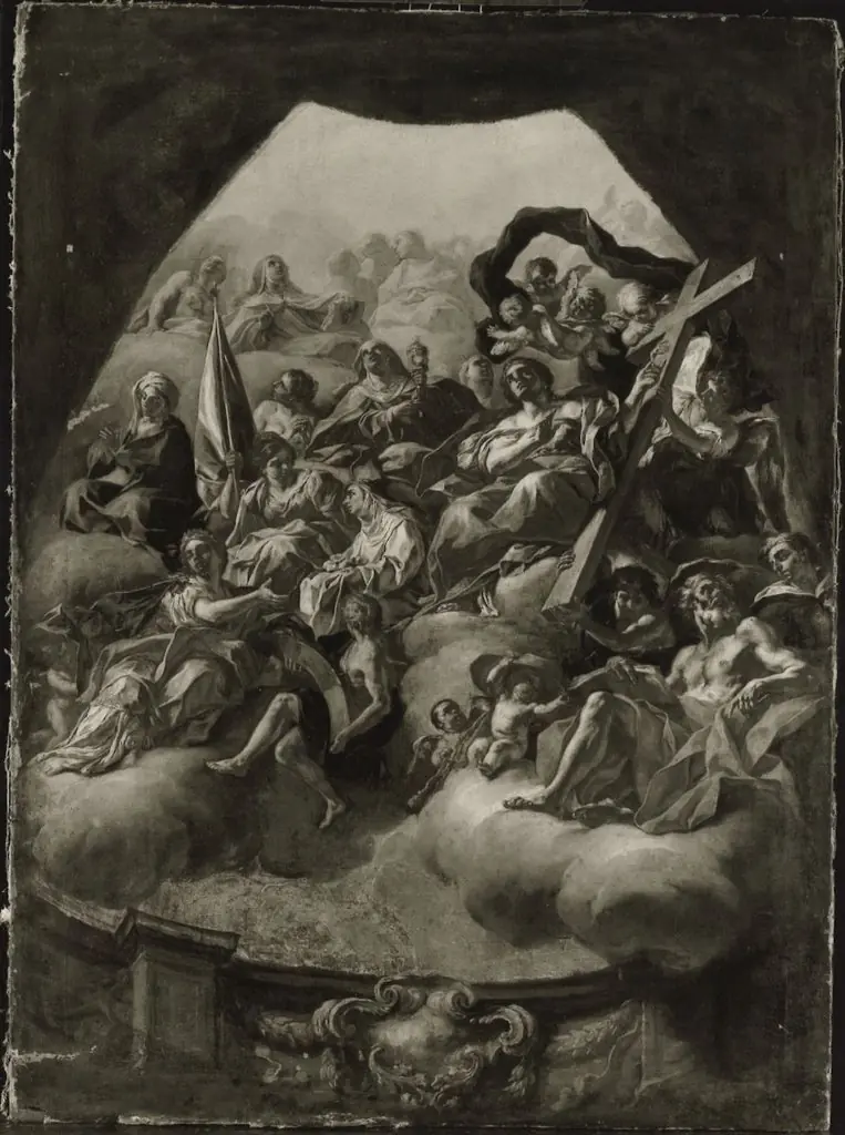 Heiligenhimmel (Ölskizze), by Francesco Solimena