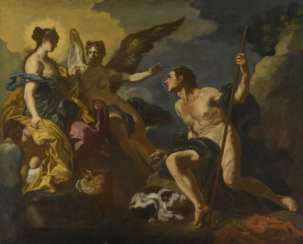 Juno, Io and Argus, by Francesco Solimena, oil, 1706