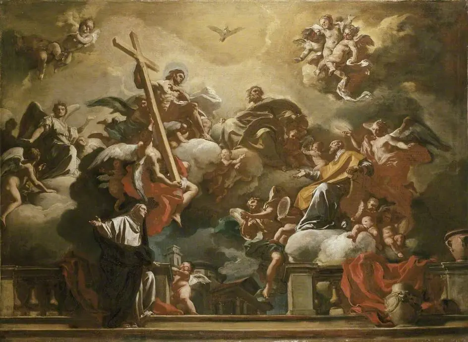 The Holy Trinity with St Philip Neri in Glory