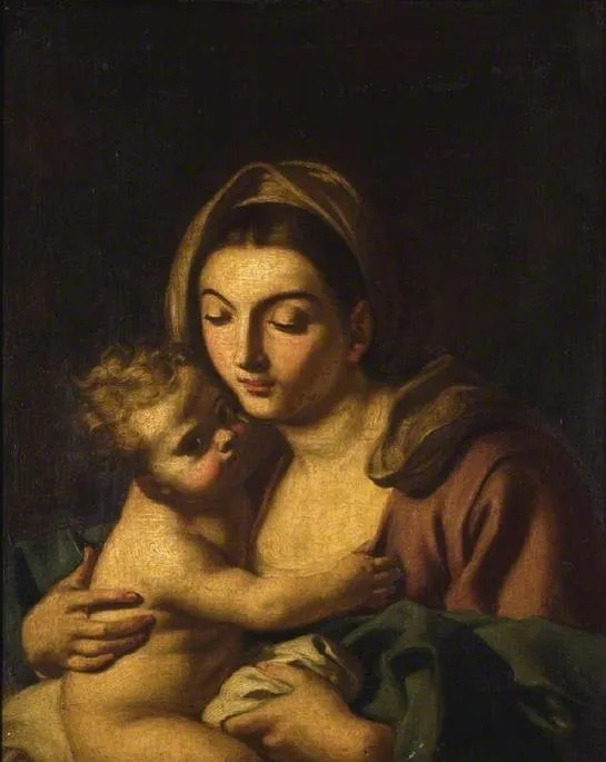 Virgin and Child, by Francesco Solimena, oil, 1727