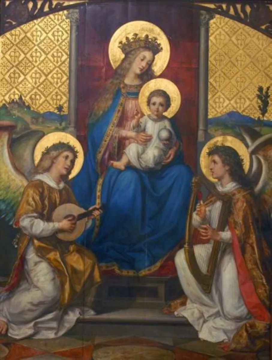 Maica Domnului împărăteasă cerească, by Francesco Standinger, unspecified, 1871