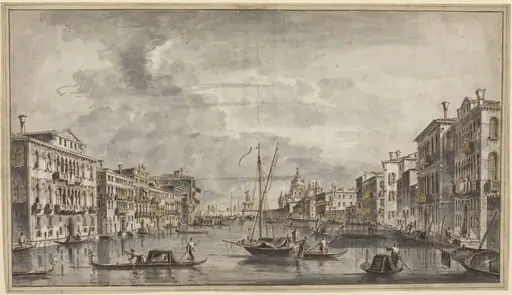 The Grand Canal Looking Toward the Salute and the Dogana, by Francesco Tironi