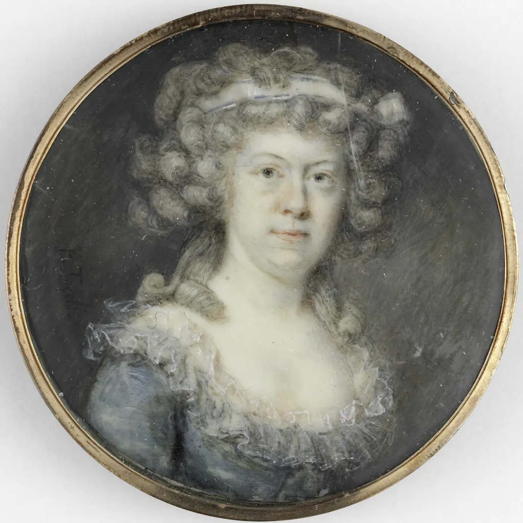 Portret van een vrouw, by Francesco Tozelli, watercolor, 1798