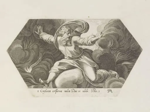 God Creating Heaven, by Francesco Villamena