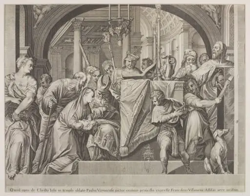 Presentation in the Temple, by Francesco Villamena